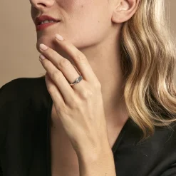 Histoire d'Or Chevalière Darian Argent Blanc