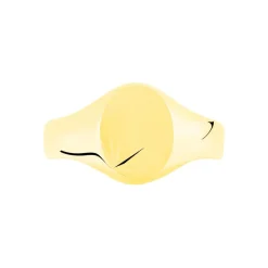 Histoire d'Or Chevalière Deimos Ovale Diamantee Soleil Or Jaune