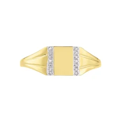 Chevalière Earl Or Jaune Diamant-Histoire d'Or Hot