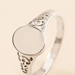 Chevalière Giacoma Argent Blanc-Histoire d'Or Online