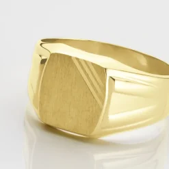 Chevalière Goliath Carree Diamantee Or Jaune-Histoire d'Or Best