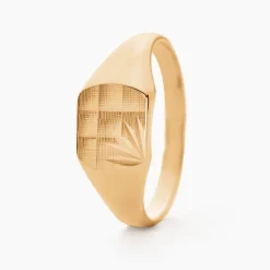 Chevalière Henry Plaque Or Jaune-Histoire d'Or Online