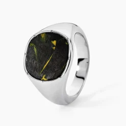 JOURDAN Chevalière Edom Acier Argenté