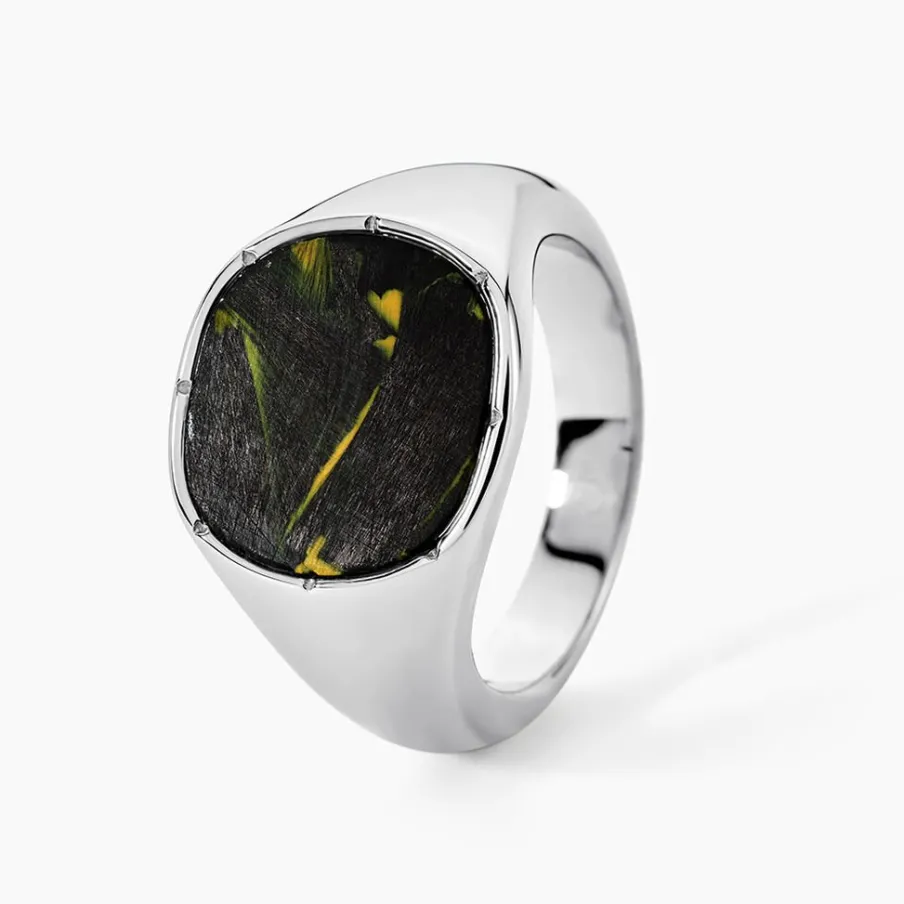 JOURDAN Chevalière Edom Acier Argenté