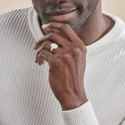 Histoire d'Or Chevalière Kaleo Argent Blanc