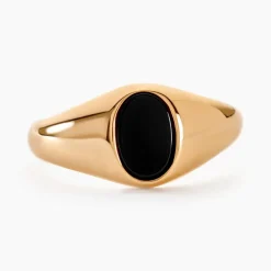 Chevalière Kauai Plaqué Or Jaune Pierre De Synthese-Histoire d'Or Discount