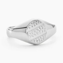 Histoire d'Or Chevalière Kety Argent Blanc