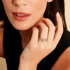 Histoire d'Or Chevalière Liao Argent Blanc