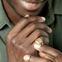 Chevalière Lionel Plaqué Or Jaune-Histoire d'Or New