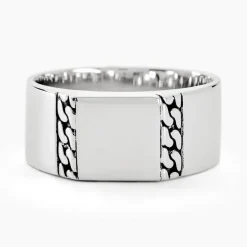 Histoire d'Or Chevalière Luka Argent Blanc