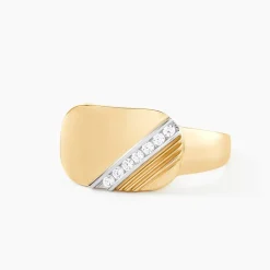 Histoire d'Or Chevalière Lutfi Or Jaune Oxyde De Zirconium