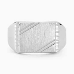 Chevalière Matthieu Argent Blanc-Histoire d'Or