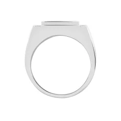 Histoire d'Or Chevalière Owena Argent Blanc Oxyde De Zirconium