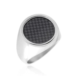 Chevalière Acier Blanc-PHEBUS HIM Online