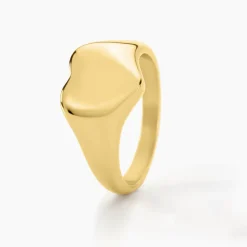 Histoire d'Or Chevalière Philia Acier Doré