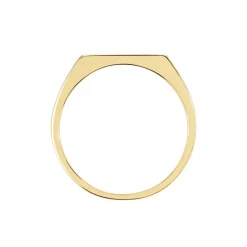 Histoire d'Or Chevalière Plaqué Or Jaune Barth Email Noir