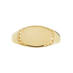 Histoire d'Or Chevalière Plaqué Or Jaune Nail