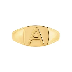 Histoire d'Or Chevalière Plaqué Or Jaune Luciano