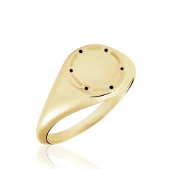 Histoire d'Or Chevalière Plaqué Or Jaune Hadrian