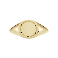 Histoire d'Or Chevalière Plaqué Or Jaune Hadrian