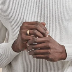 Histoire d'Or Chevalière Plaqué Or Jaune Alfonso