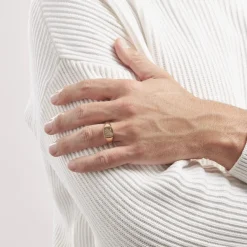 Histoire d'Or Chevalière Plaqué Or Khepri Oxyde De Zirconium