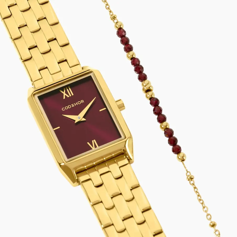 CODHOR Coffret De Montre Arianne Bordeaux