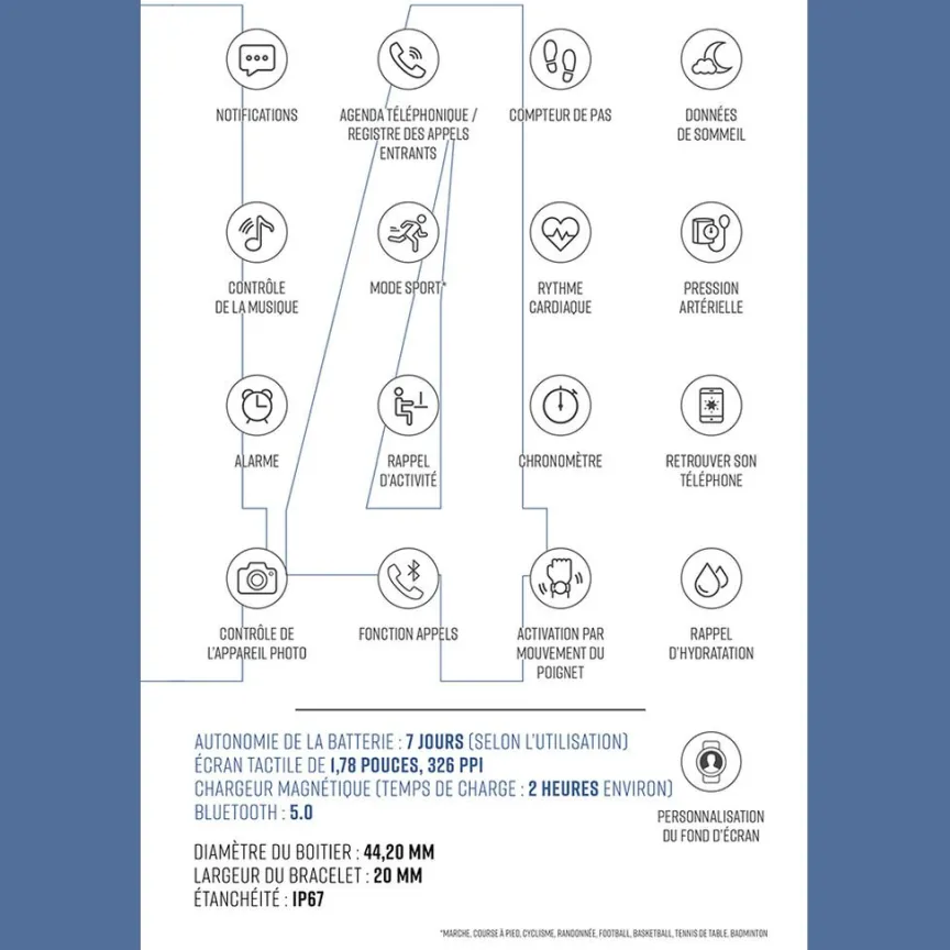 Coffret De Montre Connectée Smartwach-LOTUS Discount