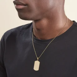 Histoire d'Or Collier Acier Doré Lorant