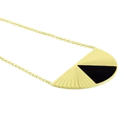 Histoire d'Or Collier Acier Dore Sunshine
