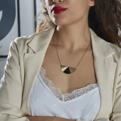 Histoire d'Or Collier Acier Dore Sunshine