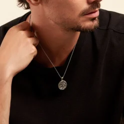 Histoire d'Or Collier Acier Vieillit Ron