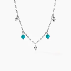 Collier Adiva Argent Blanc Turquoise-Histoire d'Or Sale