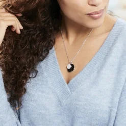 Histoire d'Or Collier Adonya Argent Blanc Céramique Et Oxyde De Zirconium