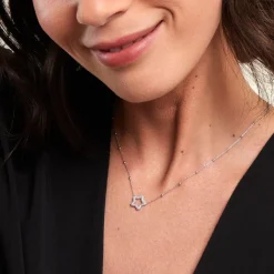 Histoire d'Or Collier Aella Argent Blanc