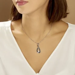 Histoire d'Or Collier Aelys Acier Blanc