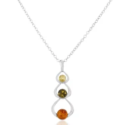 Histoire d'Or Collier Agneta Argent Blanc Ambre