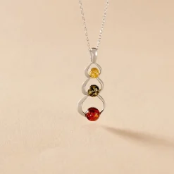 Histoire d'Or Collier Agneta Argent Blanc Ambre