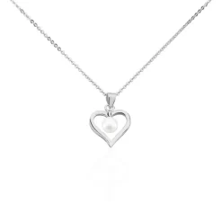 Collier Ainhoa Maille Forçat Argent Blanc Perle De Culture-Histoire d'Or Online