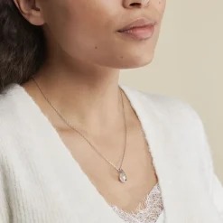 Histoire d'Or Collier Akiko Argent Blanc Perle De Culture Et Oxyde De Zirconium