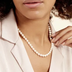 Collier Akoya Or Jaune Perle De Culture D'akoya-Histoire d'Or Hot