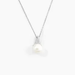 Collier Albine Argent Blanc Perle De Culture Et Oxyde De Zirconium-Histoire d'Or Best