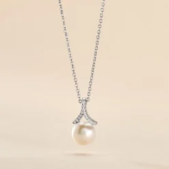 Collier Albine Argent Blanc Perle De Culture Et Oxyde De Zirconium-Histoire d'Or Best