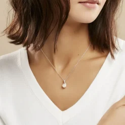 Collier Albine Argent Blanc Perle De Culture Et Oxyde De Zirconium-Histoire d'Or Best