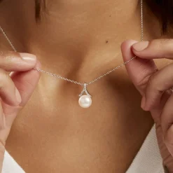 Collier Albine Argent Blanc Perle De Culture Et Oxyde De Zirconium-Histoire d'Or Best