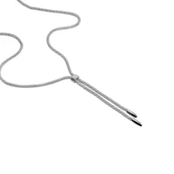 Histoire d'Or Collier Aleyna Maille Popcorn Acier Blanc