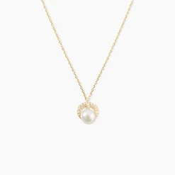 Histoire d'Or Collier Aloys Or Jaune Perle De Culture Et Oxyde De Zirconium