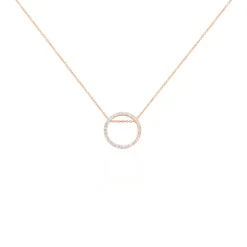 Histoire d'Or Collier Alysone Argent Rose Oxyde De Zirconium