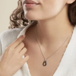 Collier Amaris Argent Blanc Céramique Et Oxyde De Zirconium-Histoire d'Or Outlet