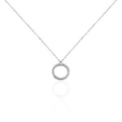 Collier Ambroisie Argent Blanc Oxyde De Zirconium-Histoire d'Or Clearance